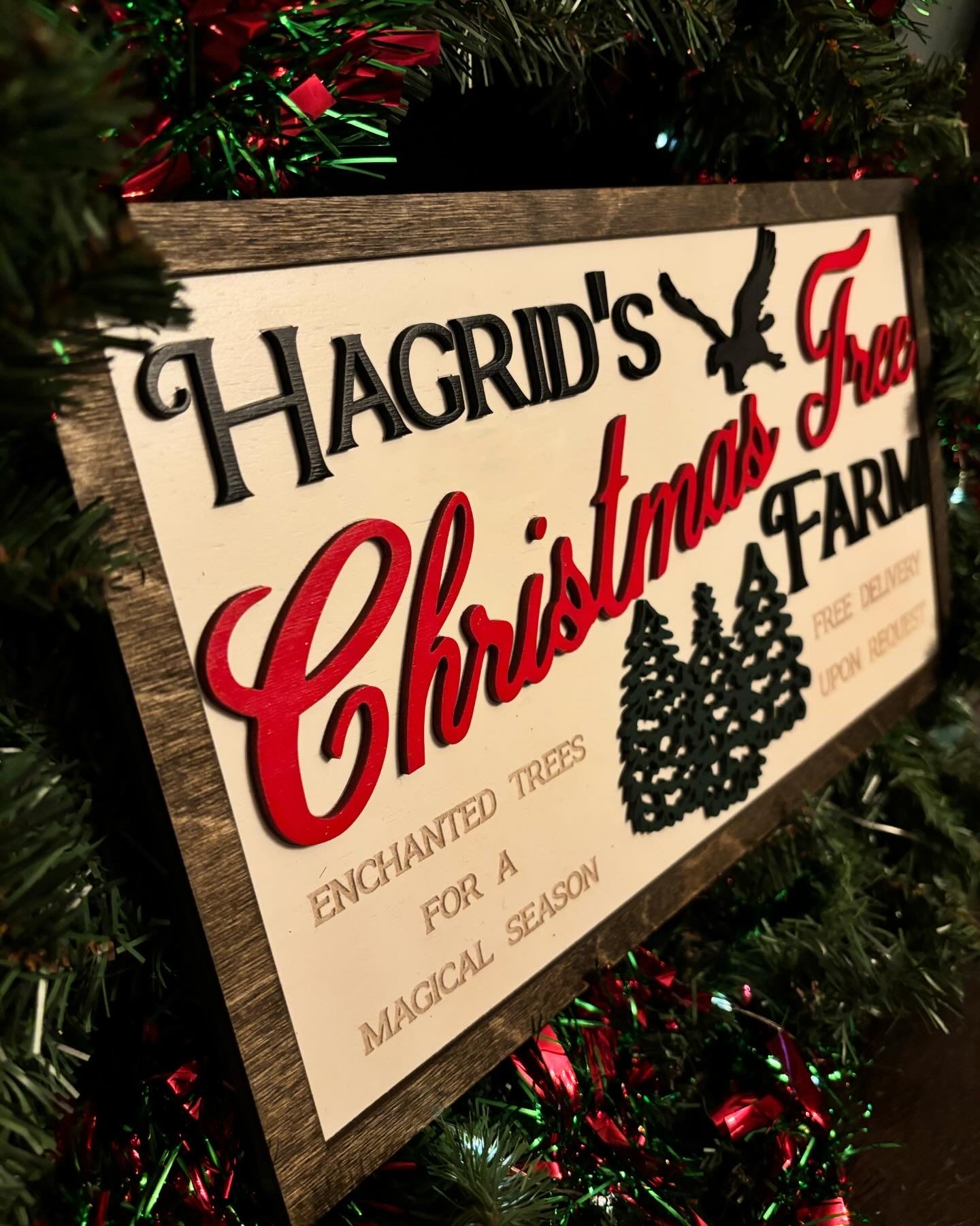 Christmas Tree Wooden Sign