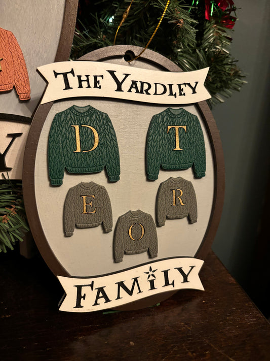 Mini Family Sweater Ornament