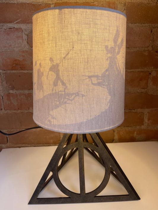 Deathly Hallows Wooden Desk Lamp