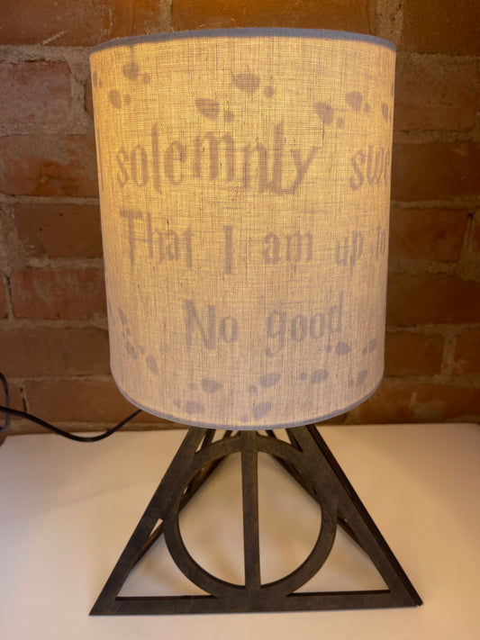 I Solemnly Swear Wood Desk Lamp