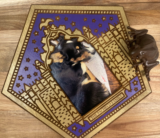 Giant Chocolate Frog Card Wooden Frame