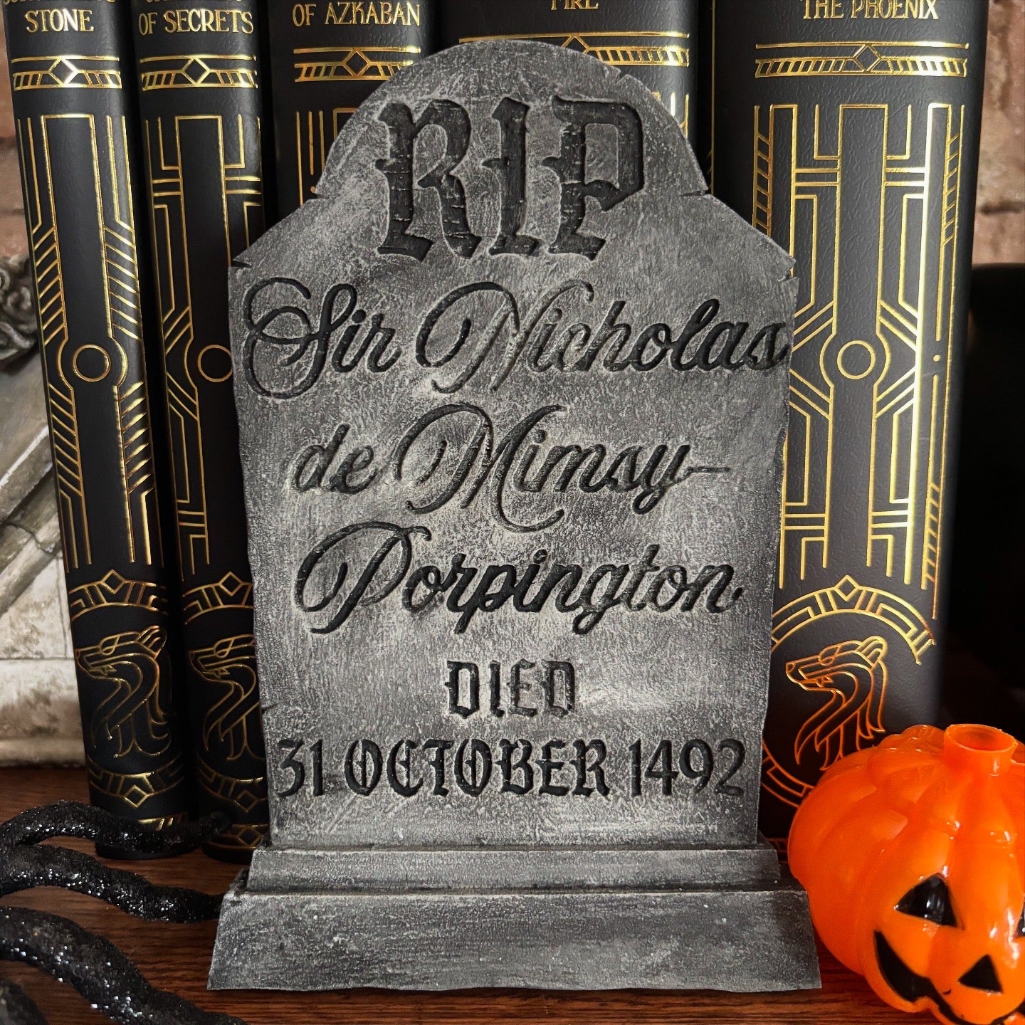 Deathday Party Headstone and Invitation