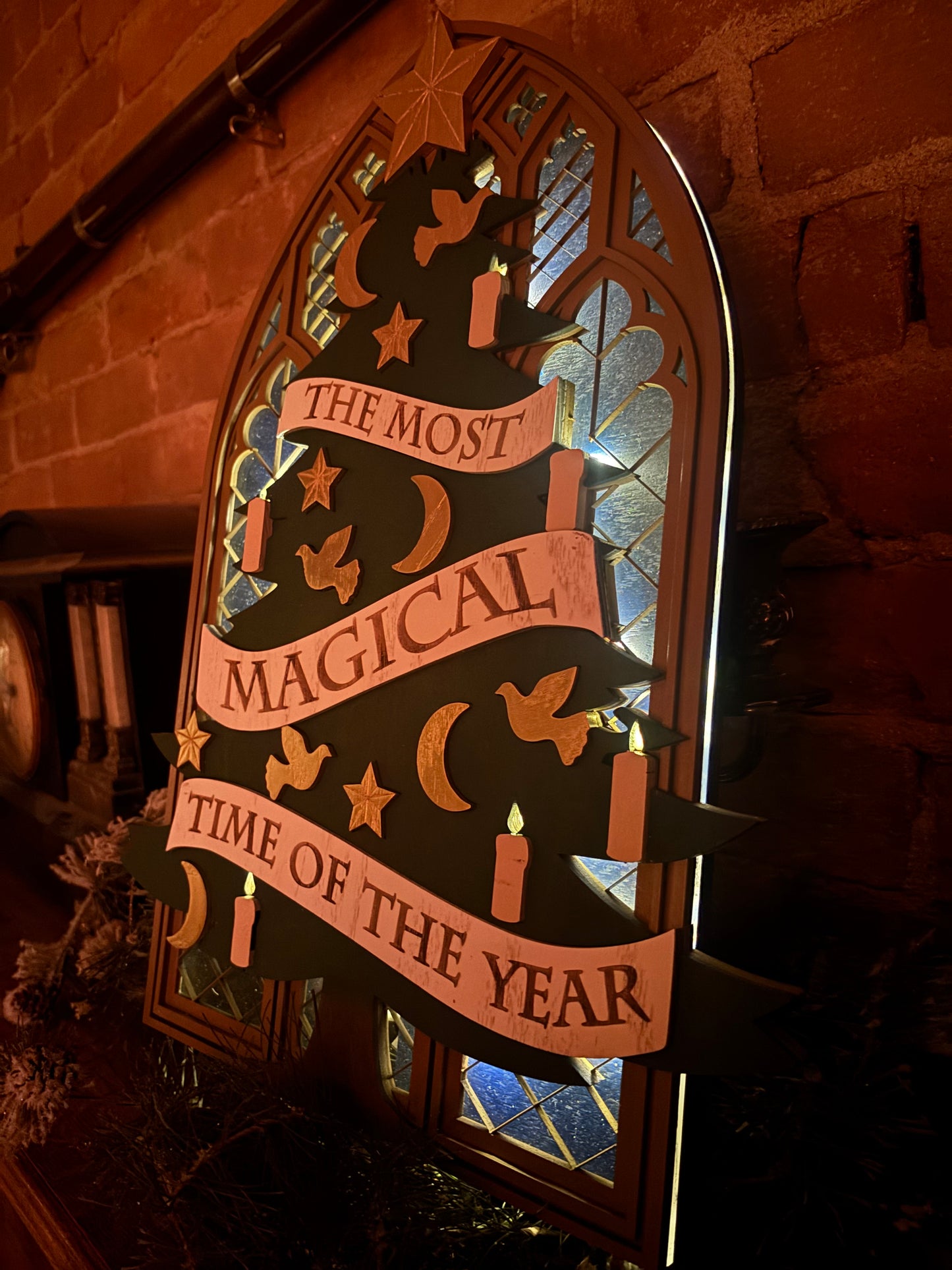 Magical Christmas Tree Lighted Sign