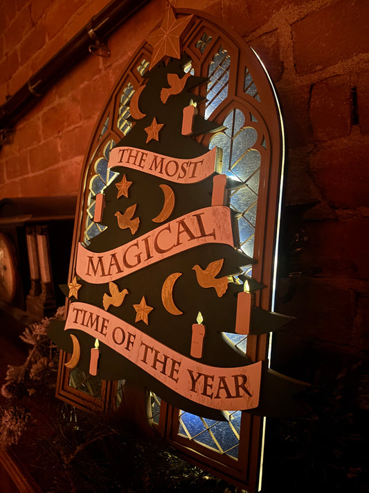 Magical Christmas Tree Lighted Sign