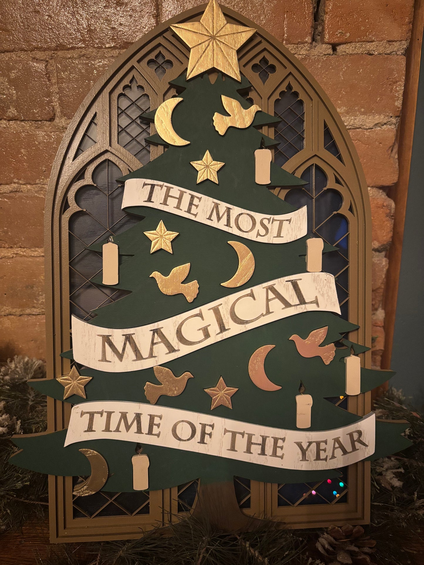 Magical Christmas Tree Lighted Sign