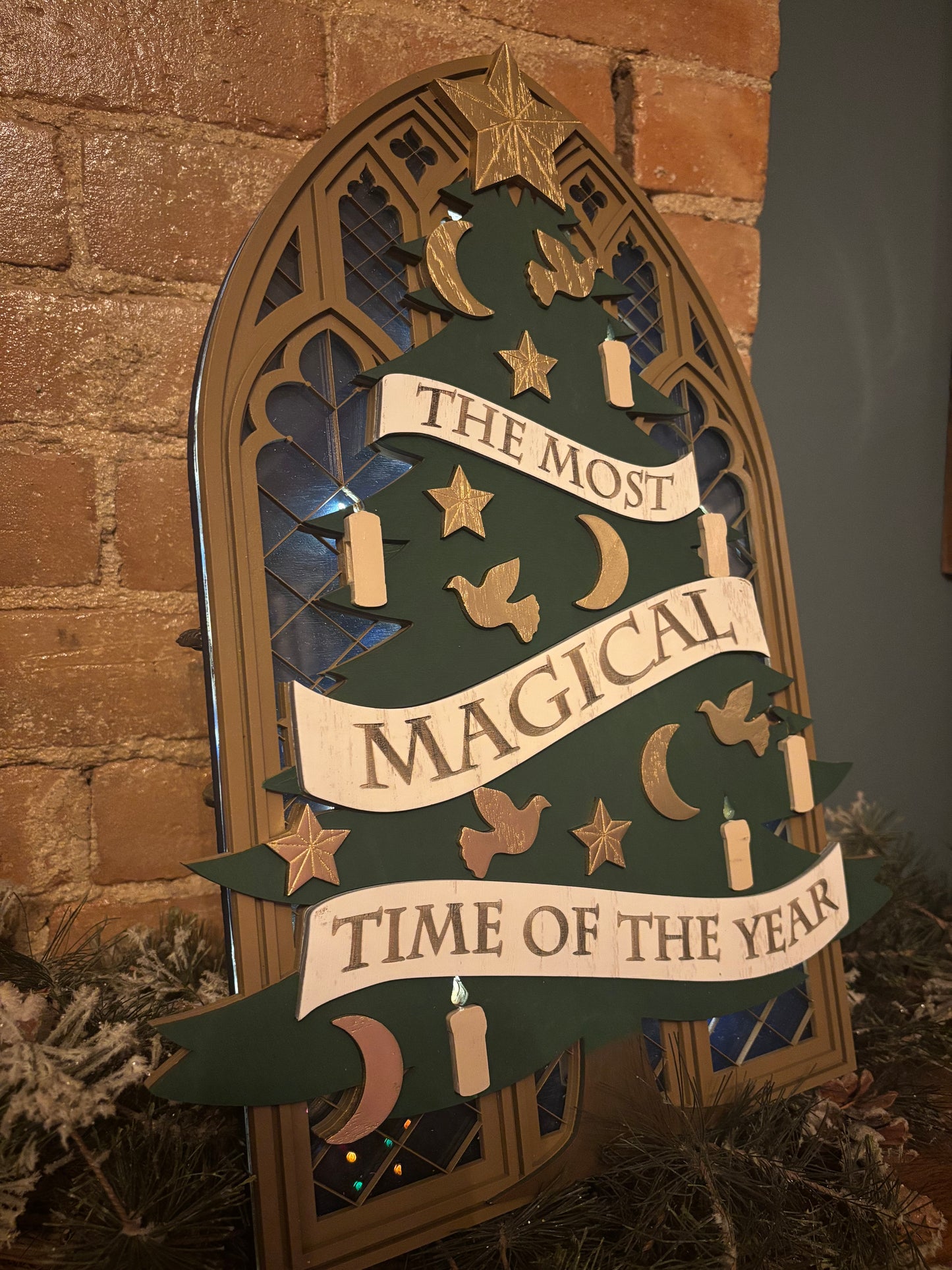 Magical Christmas Tree Lighted Sign
