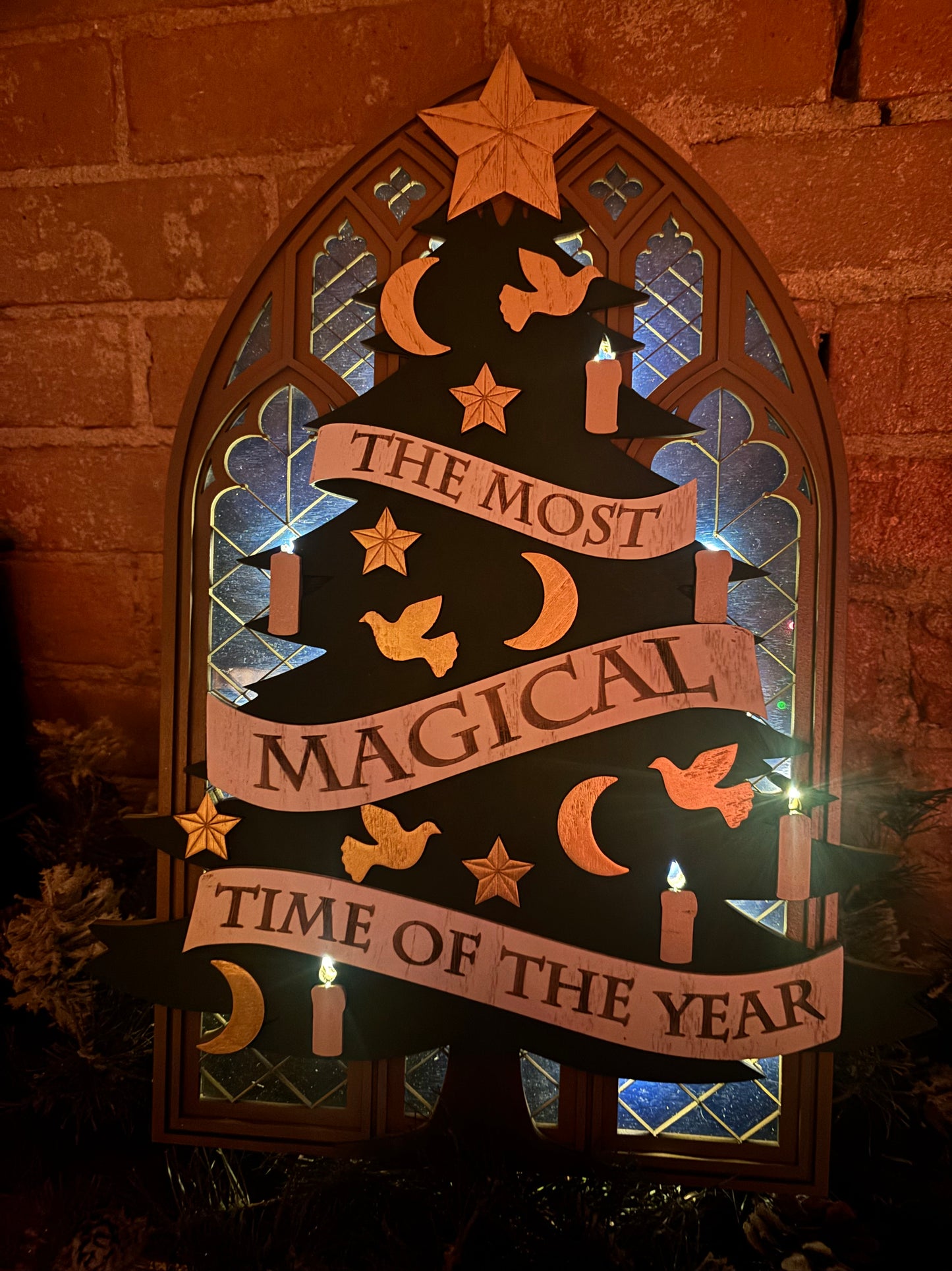 Magical Christmas Tree Lighted Sign