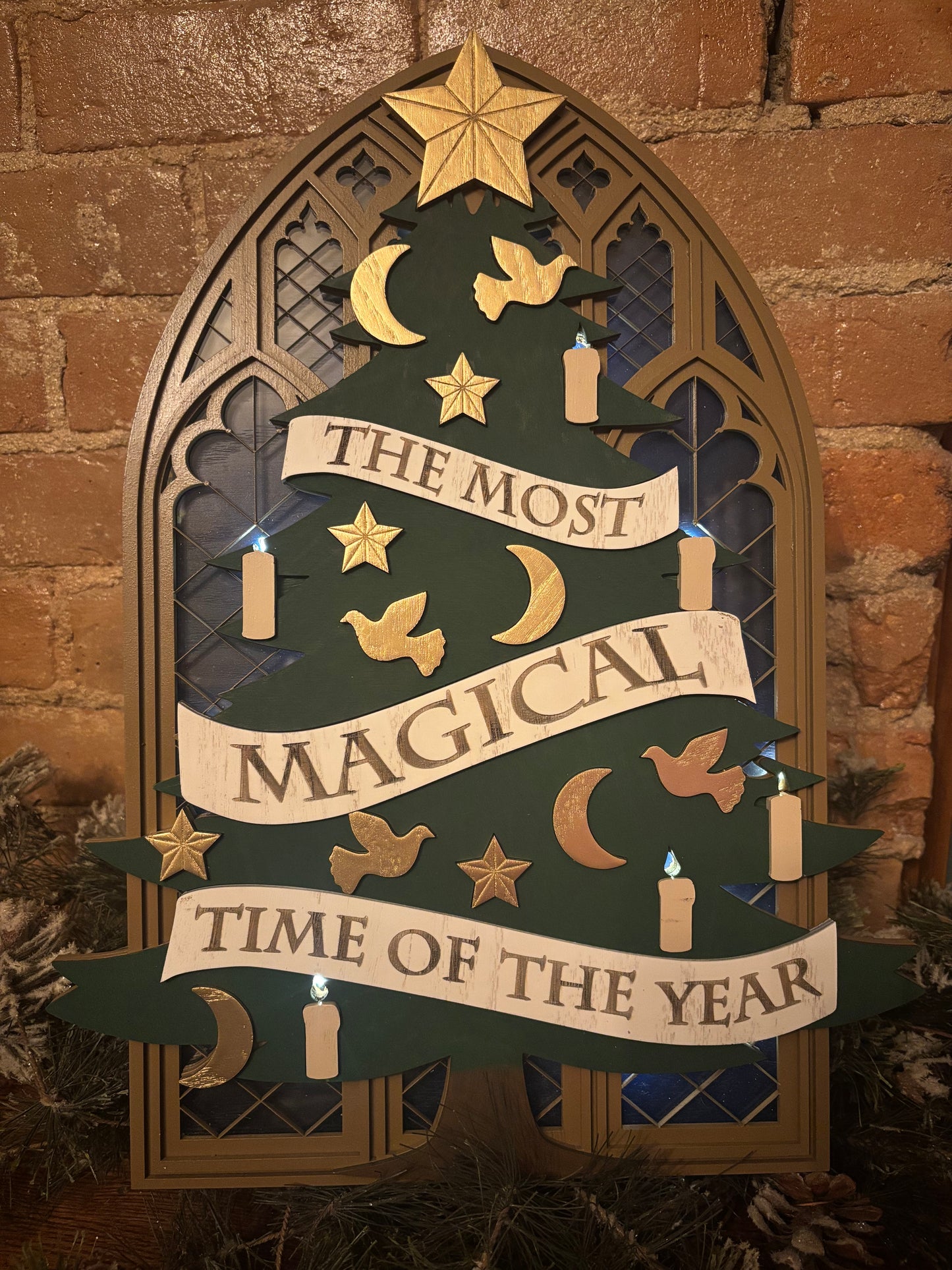 Magical Christmas Tree Lighted Sign