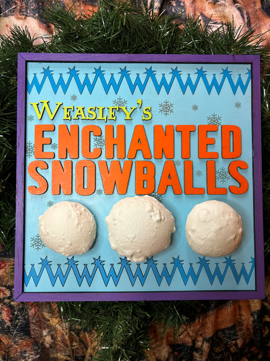 Enchanted Snowballs 3D Sign