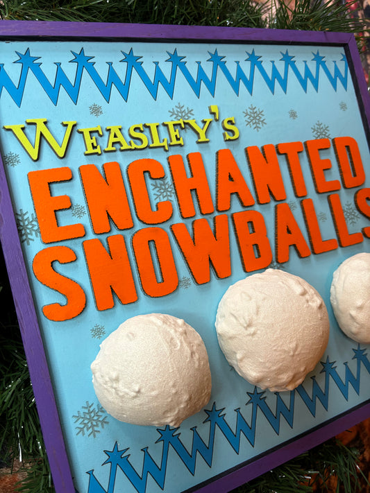 Enchanted Snowballs 3D Sign