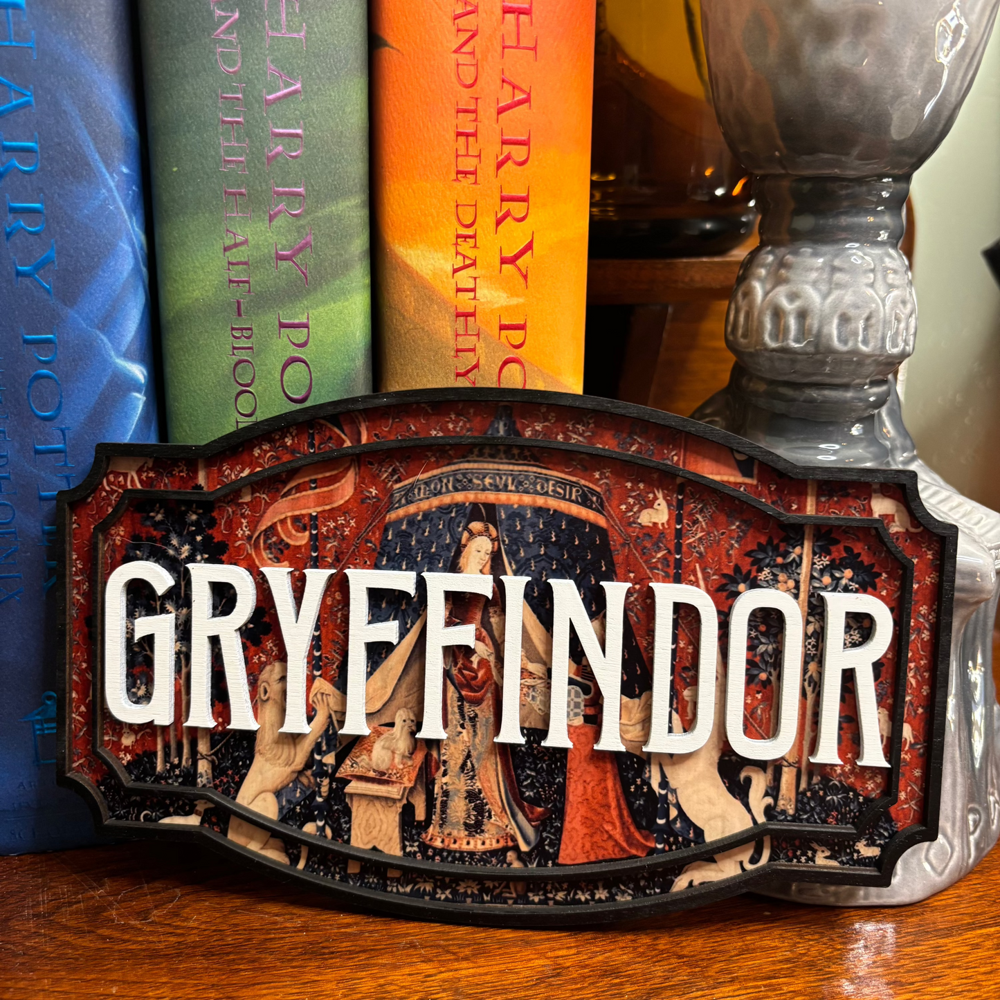 House Tapestry Shelf Sign