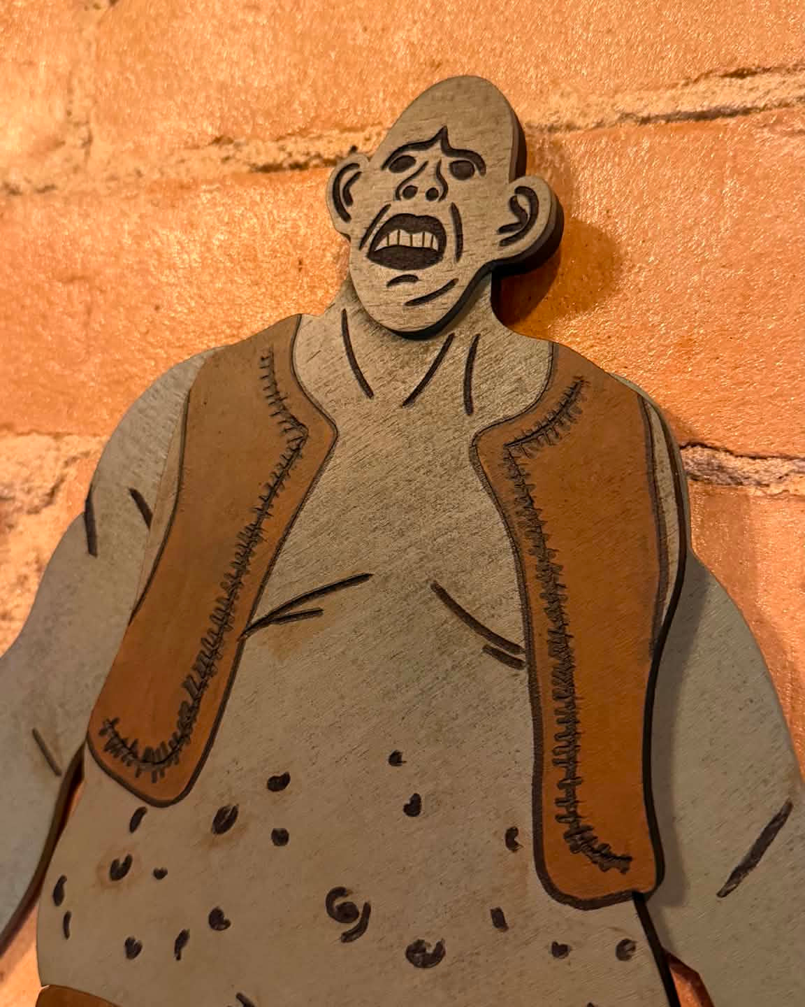 Mountain Troll Wooden Sign with Winging Legs
