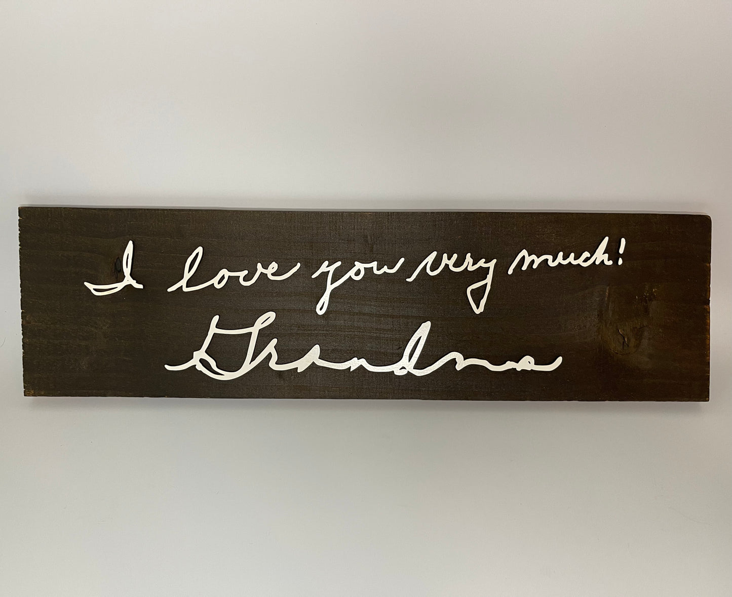 Custom Handwriting 3D Sign - Repurposed Wood