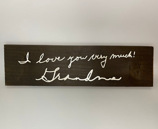 Custom Handwriting 3D Sign - Repurposed Wood