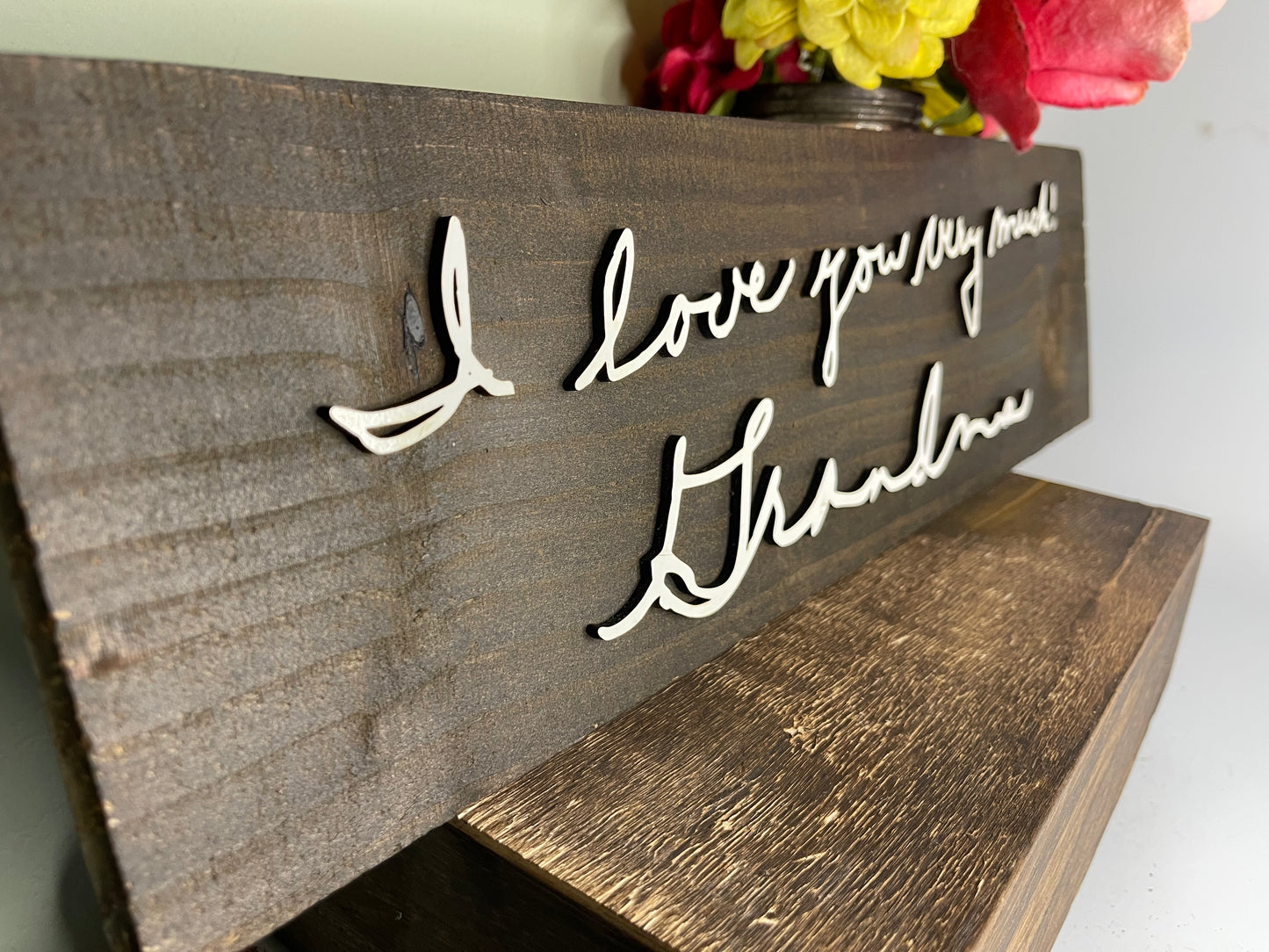 Custom Handwriting 3D Sign - Repurposed Wood
